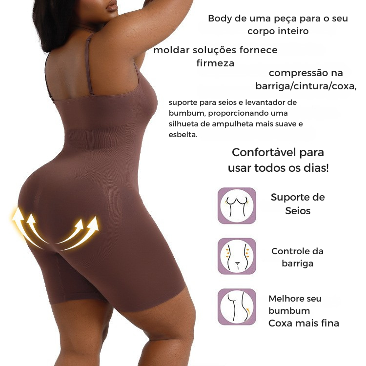 Body Corset Feminino Modelador com Alças